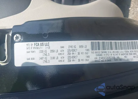 2019 Dodge Grand Caravan Sxt z USA, uszkodzony, nr VIN 2C4RDGCG3KR622498